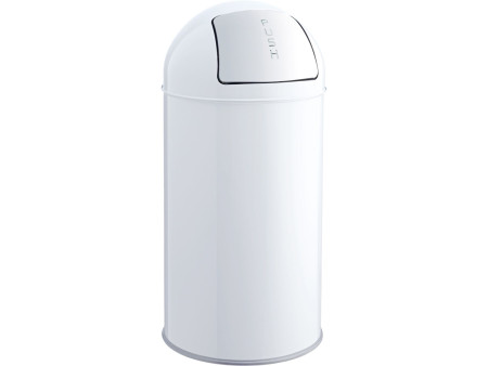 helit Poubelle en métal 'the dome', 30 litres, blanc