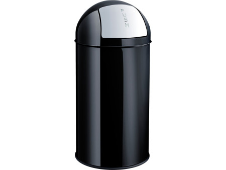 helit Poubelle en métal 'the dome', 30 litres, noir