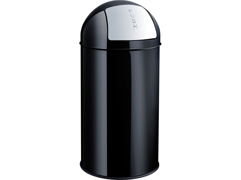 helit Poubelle en métal 'the dome', 30 litres, noir
