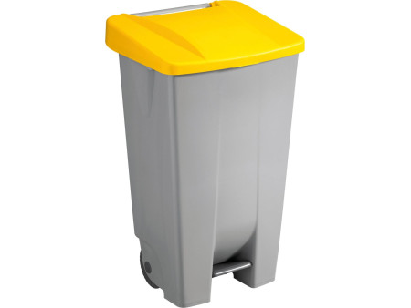 helit Poubelle à pédale 'the step chief', 120 litres, jaune