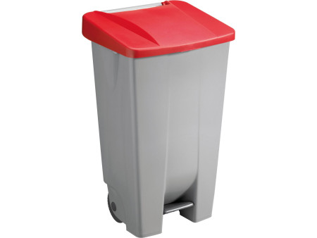 helit Poubelle à pédale 'the step chief', 120 litres, rouge