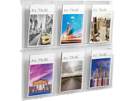 helit Porte-brochures mural 'the placativ', transparent