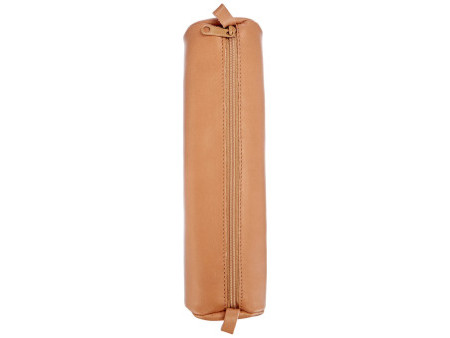 Clairefontaine Trousse ronde, cuir naturel