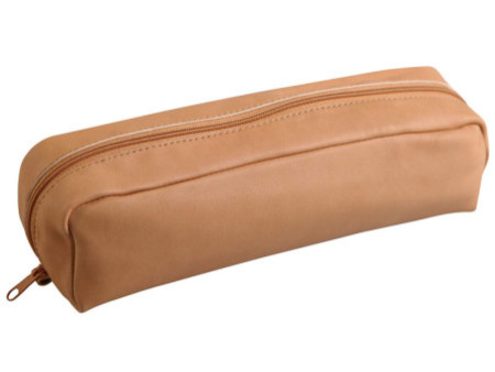 Clairefontaine Trousse rectangulaire, cuir naturel