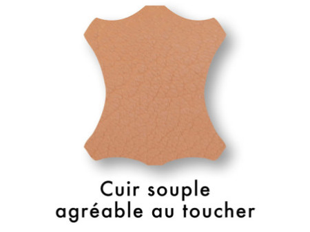 Clairefontaine Trousse plate, cuir naturel