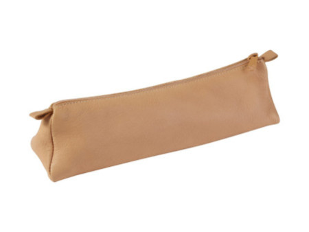 Clairefontaine Trousse trapèze, cuir naturel