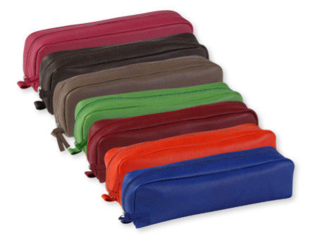 Clairefontaine Trousse cuir rectangulaire, bleu