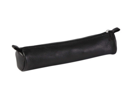 Clairefontaine Trousse petite ronde, cuir, noir