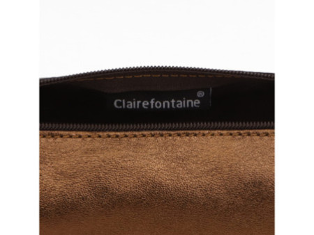 Clairefontaine Trousse CUIRISÉ, cuir, brun