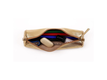Clairefontaine Trousse CUIRISÉ, cuir, doré