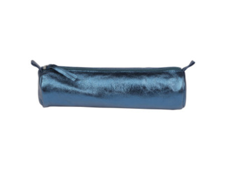 Clairefontaine Trousse CUIRISÉ, cuir, indigo