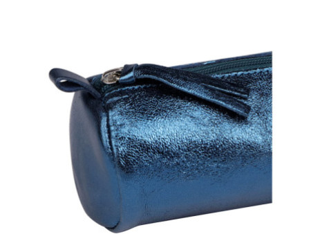 Clairefontaine Trousse CUIRISÉ, cuir, indigo
