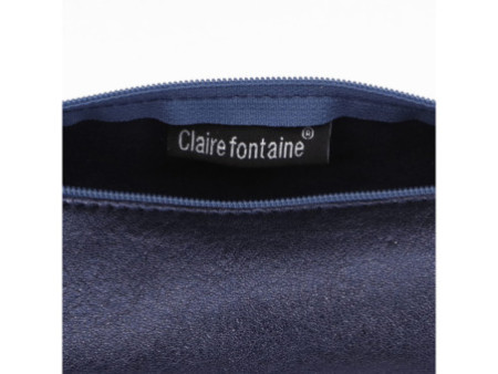 Clairefontaine Trousse CUIRISÉ, cuir, pétrole