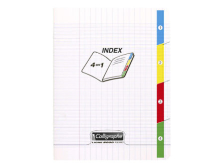 Calligraphe Cahier 4 index 8000 POLYPRO, 170 x 220 mm