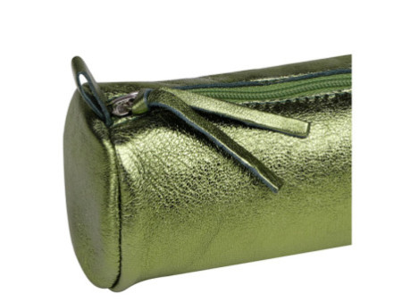 Clairefontaine Trousse CUIRISÉ, cuir, vert