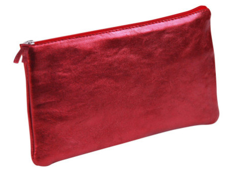 Clairefontaine Trousse CUIRISÉ, cuir, rectangulaire, rouge