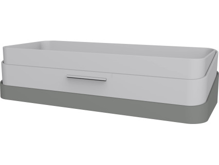 helit Organiseur de bureau portable, gris clair