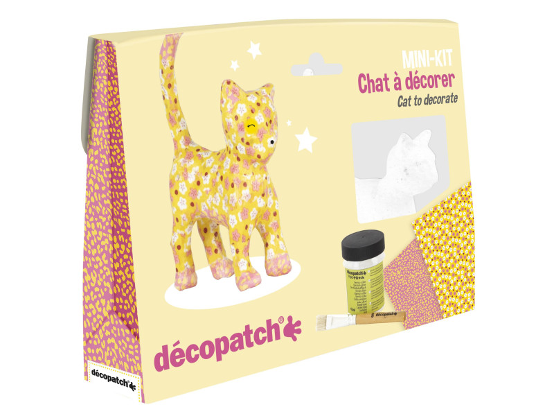 décopatch Kit papier mâché 'Chat', 5 pièces