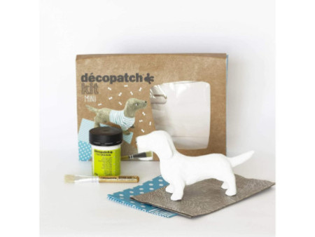 décopatch Kit papier mâché 'Teckel', 5 pièces