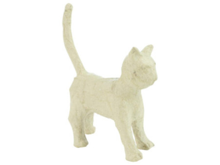 décopatch Support en papier mâché 'Chat', 130 mm