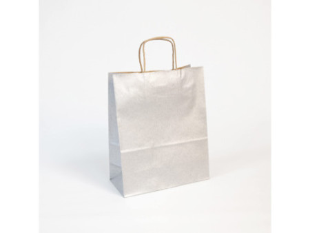 Clairefontaine Sac en papier, grand, argent