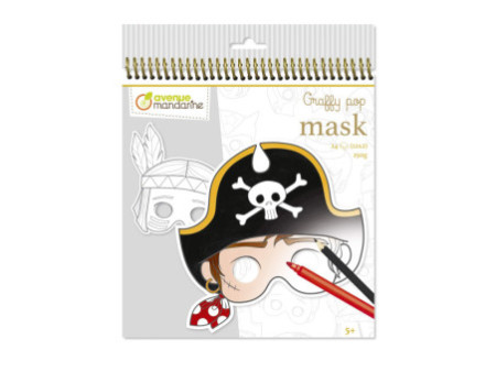 My Mandarine Carnet de coloriage Graffy Pop Mask 'Boy'