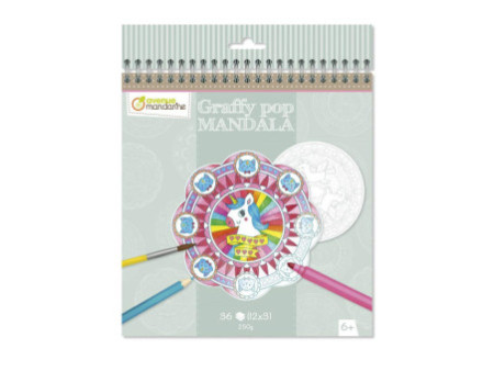 My Mandarine Carnet de coloriage 'Graffy Pop Mandala'