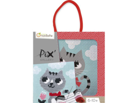 My Mandarine Kit à broder 'Pix Gallery', Chat