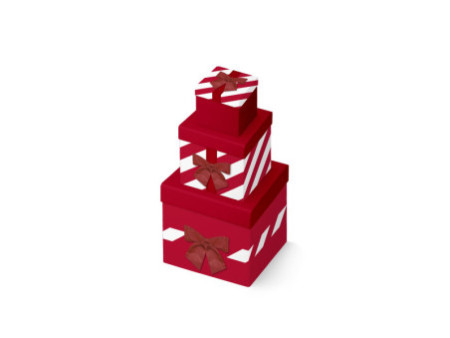 Clairefontaine Set de boîtes cadeaux 'Cadeau', 3 pièces