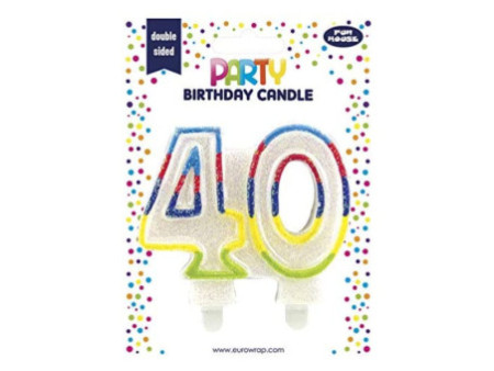 Clairefontaine Bougie nombre 'Pailletée', numéro 40