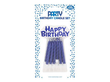 Clairefontaine Bougie d'anniversaire Happy Birthday, bleu