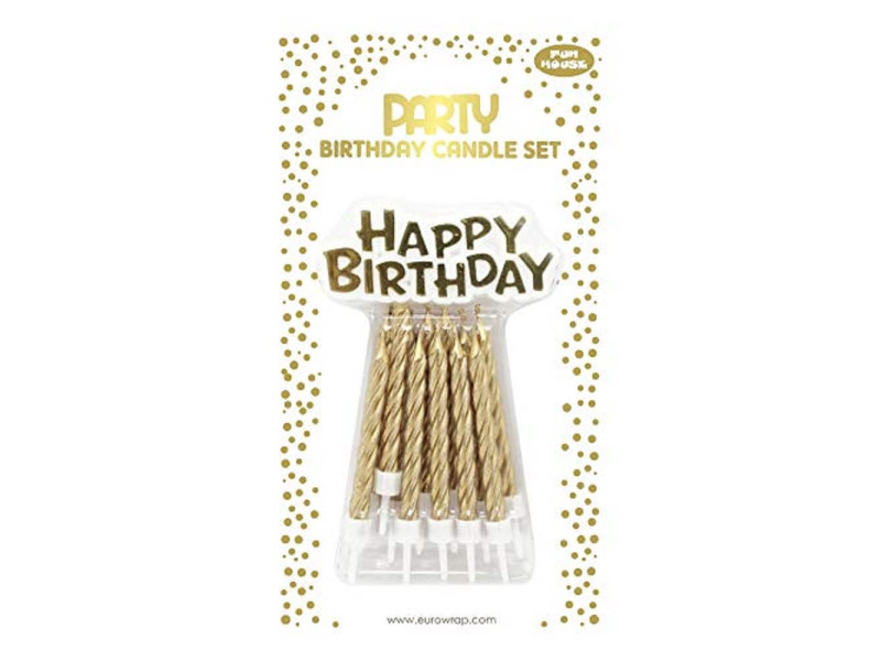 Clairefontaine Bougie d'anniversaire Happy Birthday, or