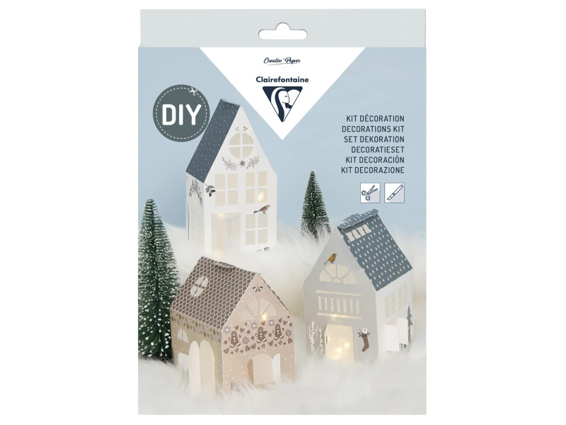Clairefontaine Kit décoration de Noël 'maisonnettes'