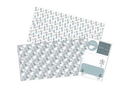 Clairefontaine Enveloppe pour cadeau de Noël 'Noël polaire'