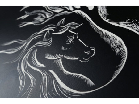 Clairefontaine Carte à gratter, 240 x 320 mm, noir