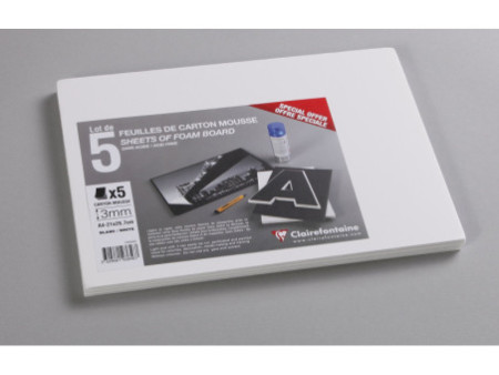 Clairefontaine Carton mousse, 210 x 297 mm (A4), 3 mm, blanc