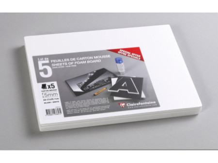 Clairefontaine Carton mousse, 210 x 297 mm (A4), 5 mm, blanc