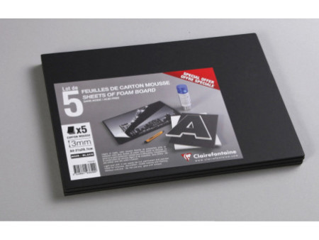 Clairefontaine Carton mousse, 210 x 297 mm (A4), 3 mm, noir