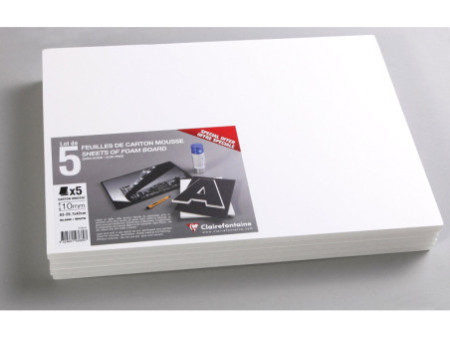 Clairefontaine Carton mousse, 297 x 420 mm (A3),10 mm, blanc