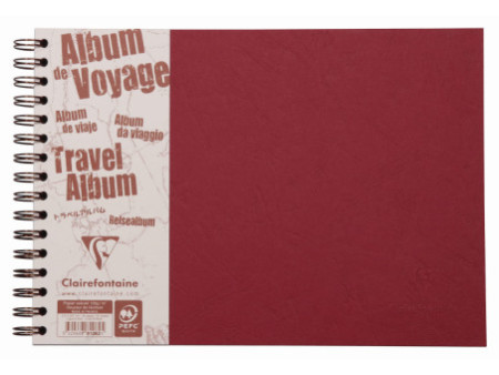 Clairefontaine Album de voyage AGE BAG, A4 paysage, rouge