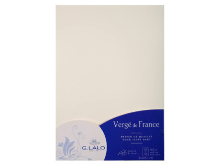 Clairefontaine by G. LALO Papier A4, Vergé de France blanc