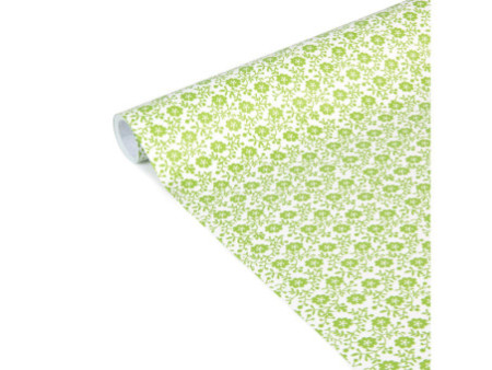 Clairefontaine Papier cadeau 'Tiny Rolls fleurs vertes'