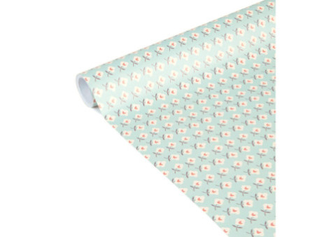 Clairefontaine Papier cadeau 'Tiny Rolls fleurs bleues'