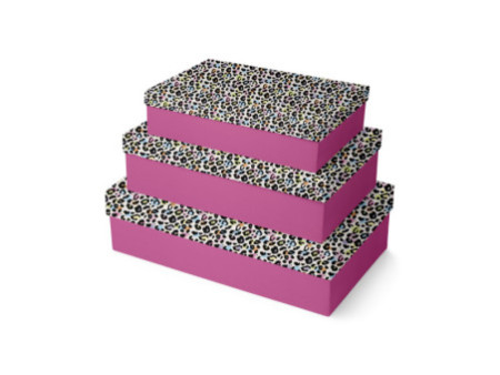 Clairefontaine Set de boîtes cadeau 'Léopard', 3 pièces