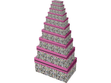 Clairefontaine Set de boîtes cadeau 'Fleurs', 10 pièces