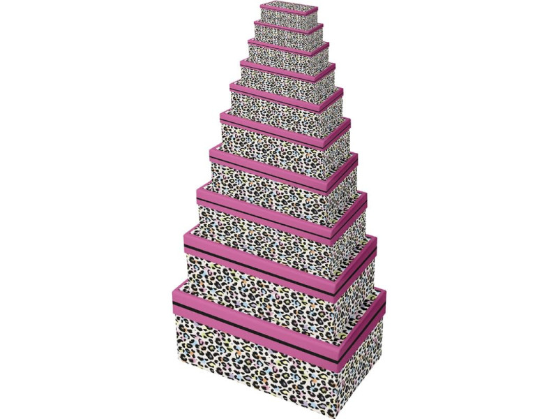 Clairefontaine Set de boîtes cadeau 'Fleurs', 10 pièces
