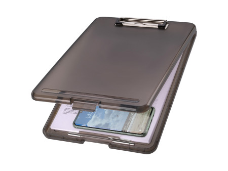 helit Porte-bloc avec compartiment 'the clip', A4, gris