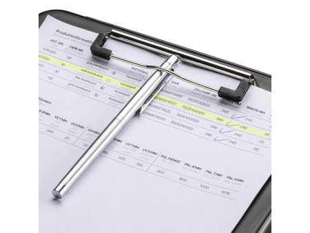 helit Porte-bloc avec compartiment 'the clip', A4, gris