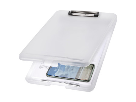 helit Porte-bloc avec compartiment 'the clip', A4, blanc