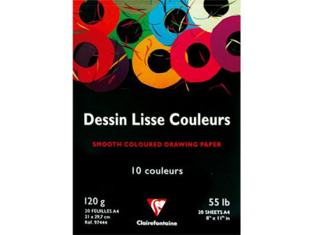 Clairefontaine Bloc de papier couleur MAYA, A4, 20 feuilles